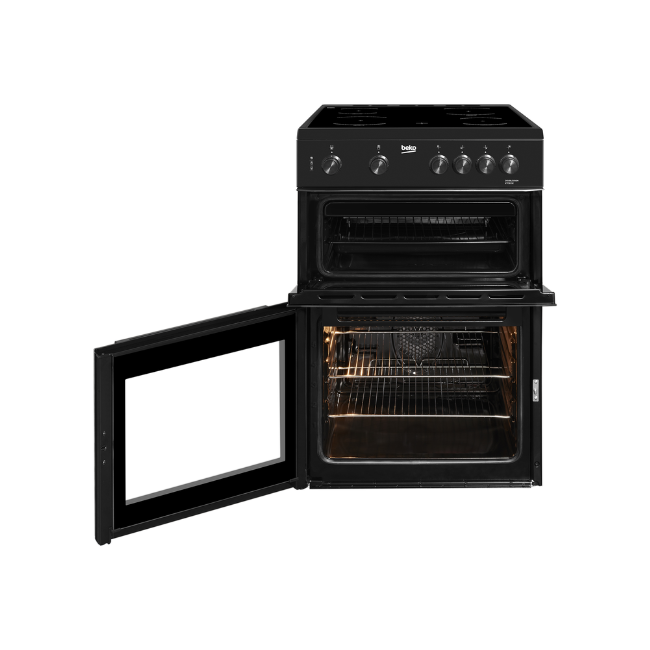 BEKO 60CM BLACK CERAMIC COOKER KTC611K 